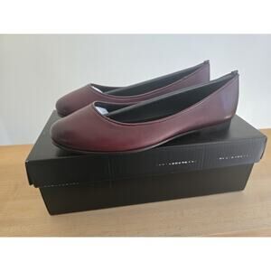 Thursday Boot Co Feliz Ballet Flats Wine Size 8.5 Leather New In Box